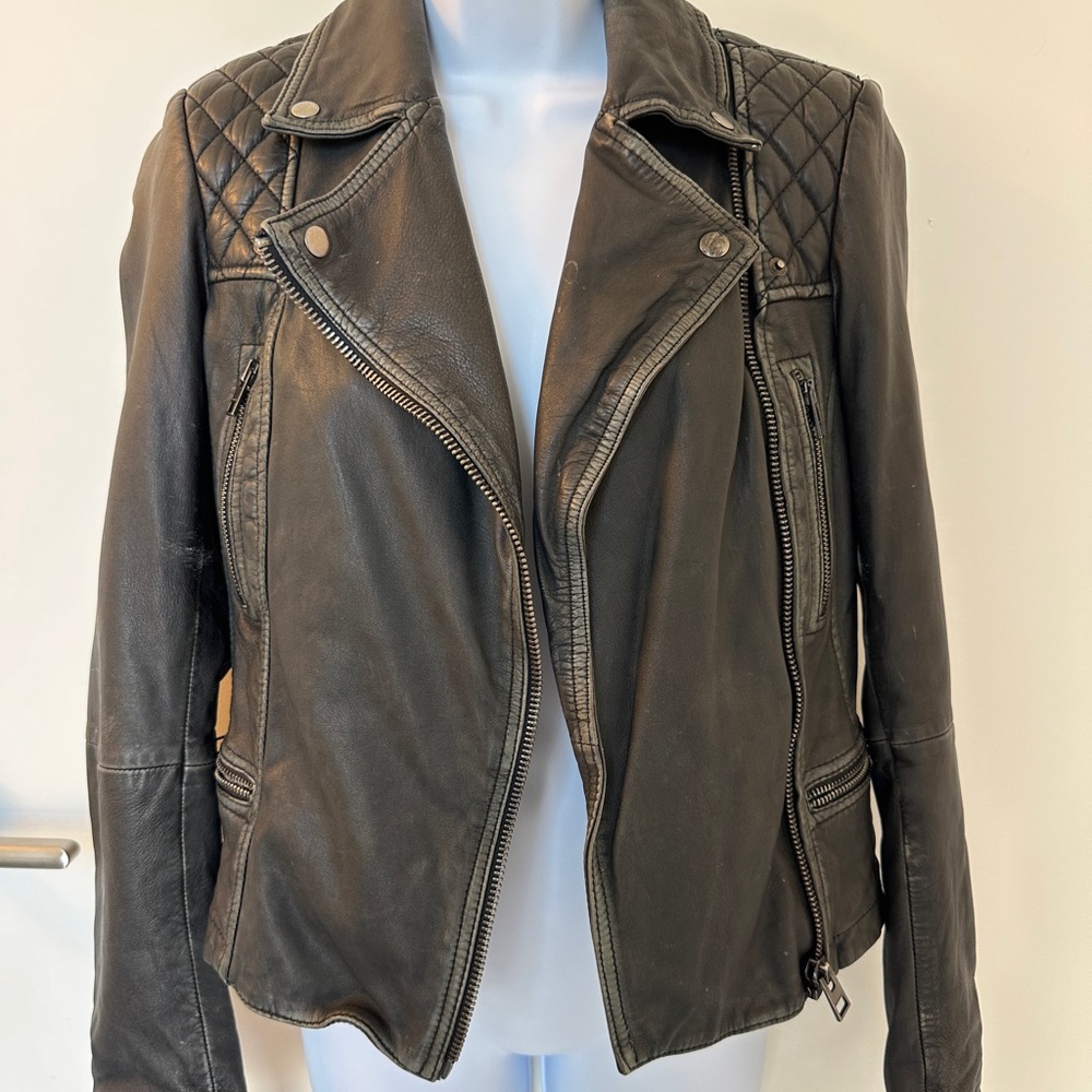 All Saints Black Leather Jacket